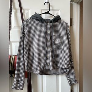 AE cropped flannel shirt size XS